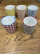 Coffee Mugs Set Of 5 12 Oz Ceramic Coffee Cup With Handles Porcelain Mugs For La