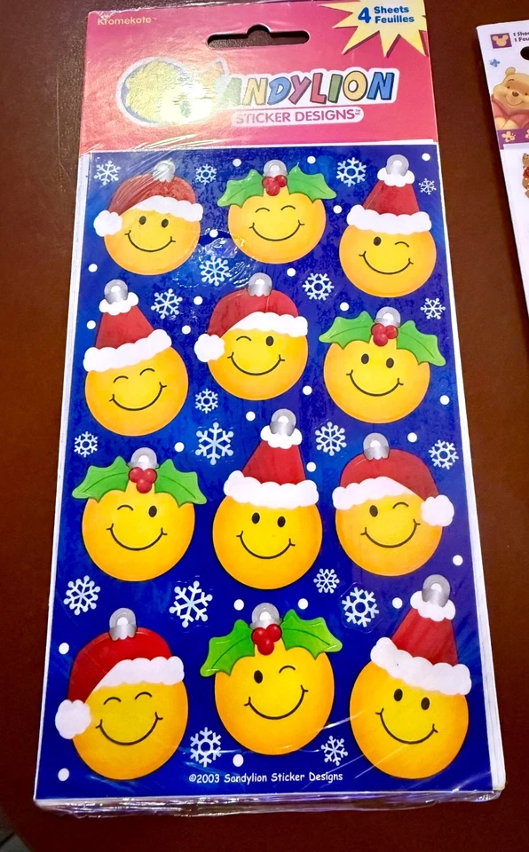 Lot of 7 NEW Sandy Lion vtg sticker packs Winnie the Pooh Mickey Disney Barbie + - Image 4 of 4