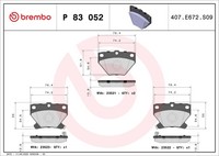 Brembo Bremsbelagsatz Scheibenbremse Prime P 83 052 FüR Toyota Corolla Yaris Van