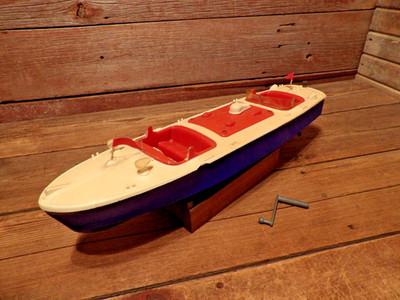 Vintage RARE 1940-50'S HARCRAFT Los Angeles BOAT WIND-UP W/Key Made In U.S.A.
