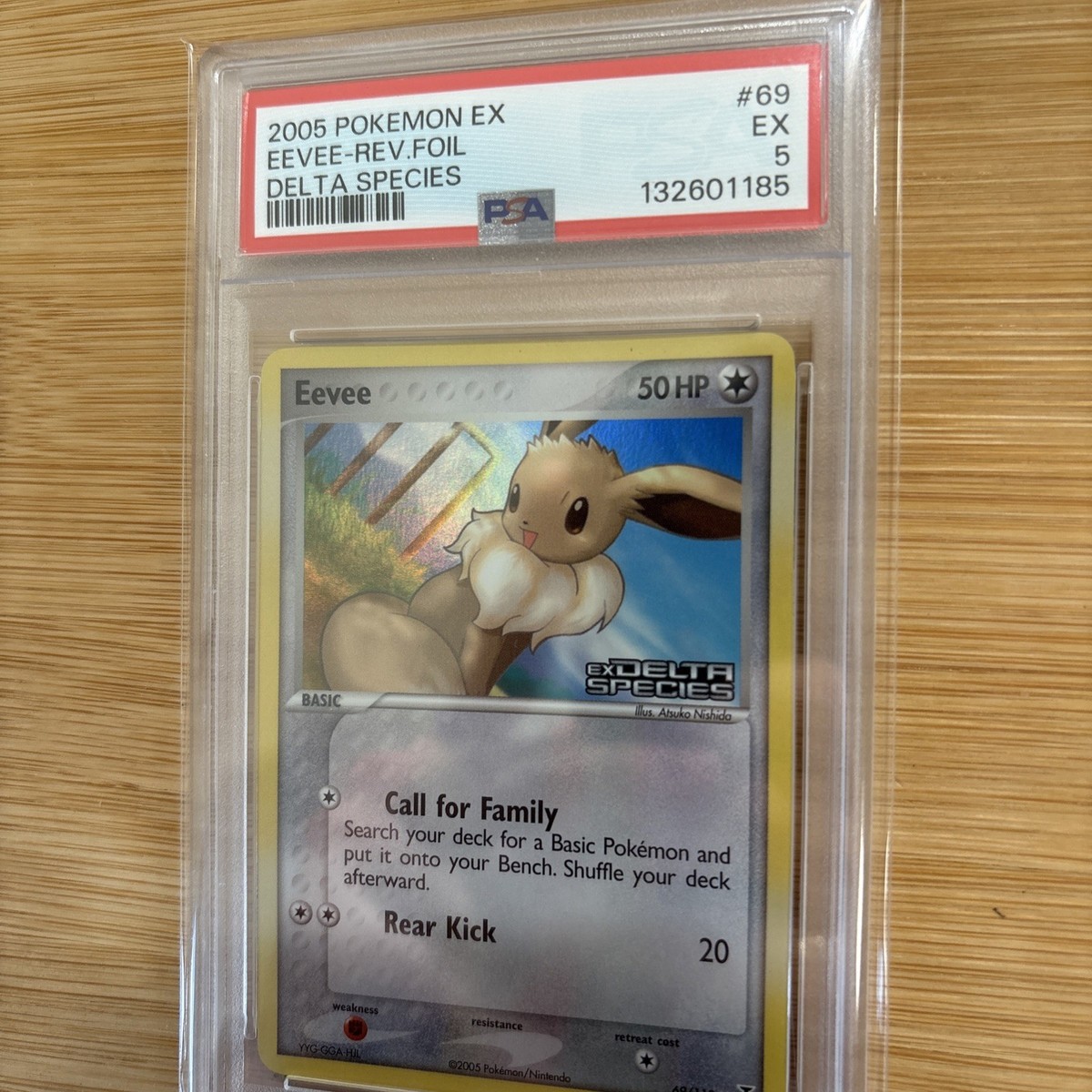 2005 POKEMON EX DELTA SPECIES #69 EEVEE-REVERSE FOIL PSA 5 | eBay