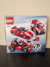 LEGO 5867 CREATOR 3-in-1 Super Speedster Red Car 278 pcs age 7-12 Retired NOB