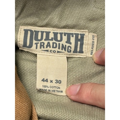 Pantalones cargo de carpintero calce relajado de algodón caqui 44x30 Duluth Trading Co. para hombre - Imagen 7 de 15