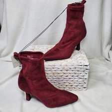 Forest Witch Wine Burgandy Ankle Bootie Whimsigoth Festival Victorian Size 7M