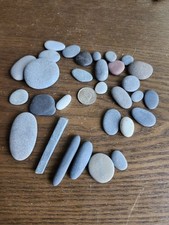 30 River/ Beach Rocks for Painting Flat & Smooth Stones Colorful  Stacking Rocks