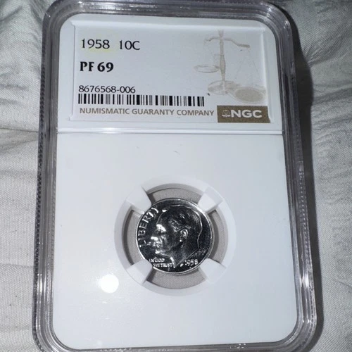 1958-P Roosevelt Dime Proof — photo from the most recent tracked eBay sale