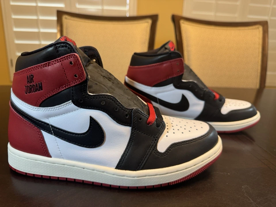 New Nike Air Jordan 1 Retro High OG Black Toe Reimagined Sneakers US 7.5 M / 9 W - Image 2 of 4