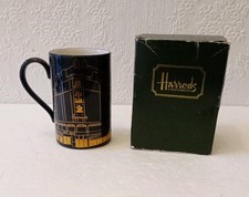 Harrods Knightsbridge Black & Gold Mug ~ Made in Scotland ~ Ceramic 
