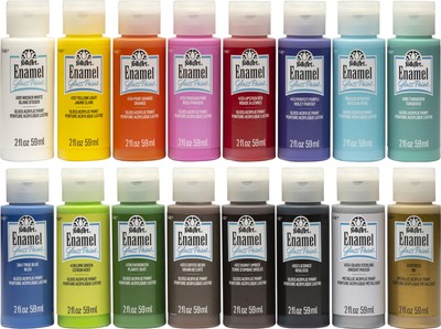 FolkArt Emaille Farben Set 16/Pkg-2oz PROMOGLS