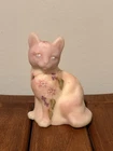 Shelley Fenton Signed Fenton Glass Cat Beautifully Hand Painted