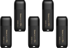 TEAMGROUP C175 32GB 5 Pack USB 3.2 Gen 1 (USB 3.1/3.0) (5-Pack), Black 