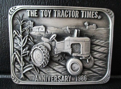 Massey Harris PONY Belt Buckle 1986 Toy Tractor Times Anniversary Limited Ed MH