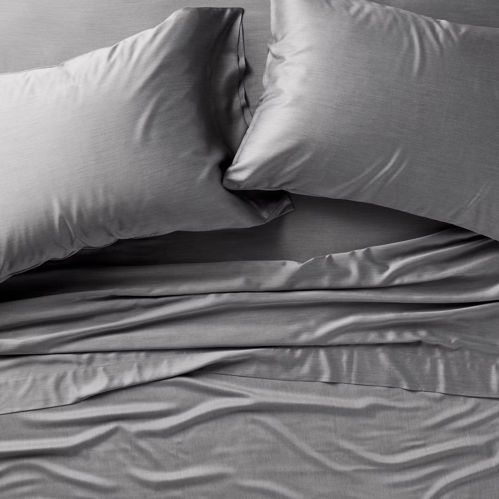 Full 400 Thread Count Rayon from Bamboo Sheet Set Dark Gray - 7790₽