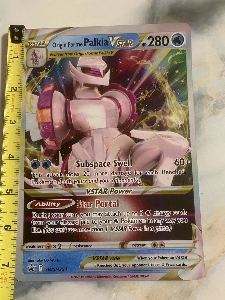 Origin Forme Palkia VSTAR SWSH254 Jumbo Black Star Promo Cards Holo - Image 2 of 3