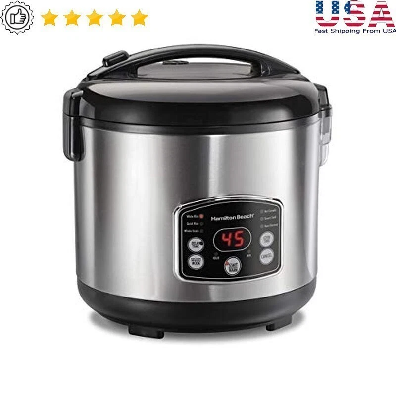 Digital Programmable Rice Cooker Food Steamer 14 Cups Cooked (7 Uncooked) New