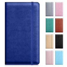Checkbook Cover for Personal Checkbook，Pu Leather Check Book Covers for Blue
