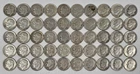 Roosevelt Silver Dime Lot Of 50 Pre 1964 Mostly Older Dates 90% Free Shipping