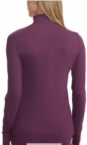 Paradox Women's Merino Blend Performance Base Layer Top, Purple, Size XL