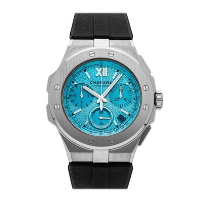 Chopard Alpine Eagle XL Chrono Steel Auto 44mm Turquoise Dial Watch 298609-3006