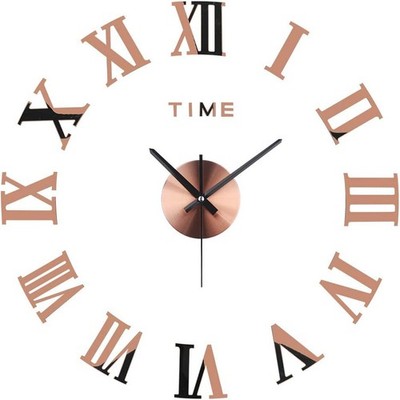 3D DIY Wanduhr, Moderne Rahmenlose Große 3D DIY Wanduhr Spiegel Aufkleber Kit