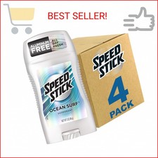 Speed Stick Men's Deodorant, Ocean Surf, 3 Ounce, 4 Pack, Packaging may Vary