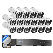 Hiseeu 16CH 3K Wired Security Camera System with Smart Dual Light,Audio,Vehic...