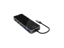 10-in-1 USB C HUB Type-C Multi USB, 4K HDMI VGA Adapter, SD/TF, RJ45 Port Black