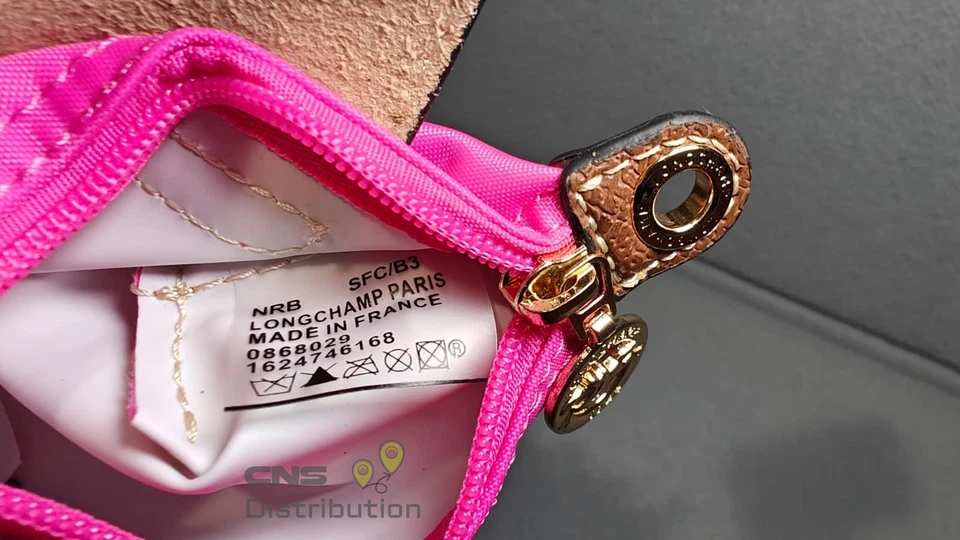 Longchamp Le Pliage Canvas Coin Purse Pouch Paper Pink NEW US STOCK & SHIP - Image 2 of 4