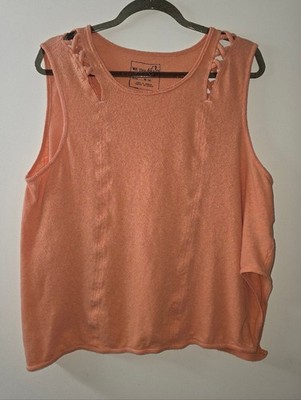 Free People / We The Free Oversized Orange Tank Top Size M