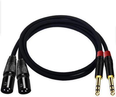 (2PACK/2FT) XLR to 1/4 TRS Stereo Adapter,Xlr Male to 1/4 Inch (6.35Mm) Balanced