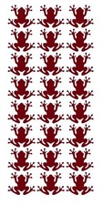Frog Stickers Sticker Vinyl 1.20" DC34-312 Burgundy