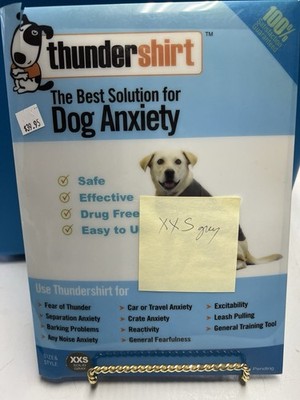 ThunderShirt Dog Anxiety Jacket   Size XXS GREY NEW Calming Vest 9''-13.5''  12#