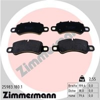 Zimmermann Bremsbelagsatz, Scheibenbremse 25983.180.1 FüR Porsche