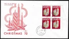 Canada Stamps FDC— 1972, Christmas Candles, #606 Ref. 1239