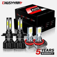 For Honda Fit Hatchback 4-Door 1.5L 2006-2020 LED Headlight Fog Light Bulbs Kit