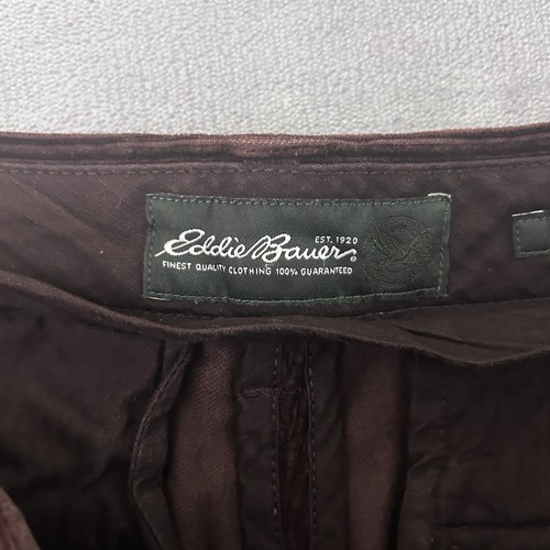 Vintage Eddie Bauer Pants Mens 36x32 Brown Deep Corduroy Straight Leg Baggy Y2K - Picture 4 of 17