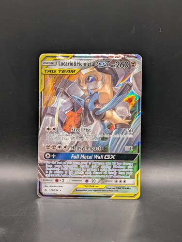 Lucario & Melmetal GX 120/214 Sm-Unbroken Bonds Holo DMGED