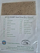 RIVER ROAD  WING SHEET  Material Med. Tan Speckled, Fly tying