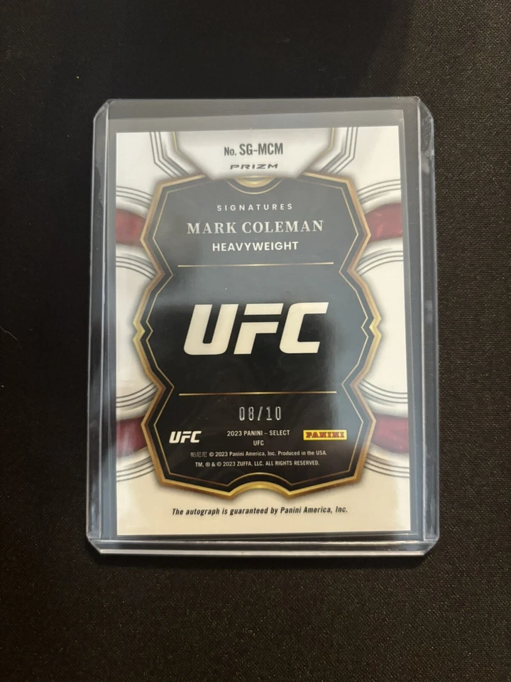 2023 UFC Select Gold Auto Mark Coleman 8/10 - Image 2 of 2
