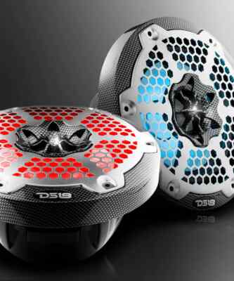 2 DS18 CF65M 6.5'' Marine Audio Speaker ATV UTV Boat Golf Cart Powersport RGB LED