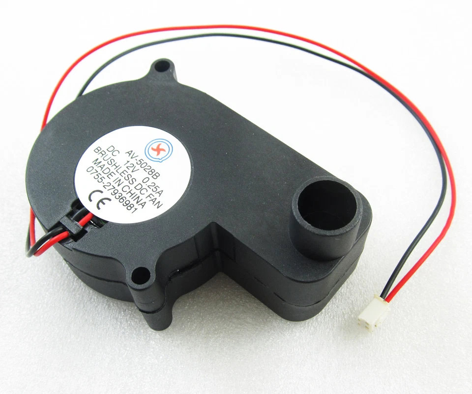 1pc Brushless DC Cooling Blower Fan 12V 0.25A 55x55x28mm 5028B 2pin Connector - Image 3 of 4