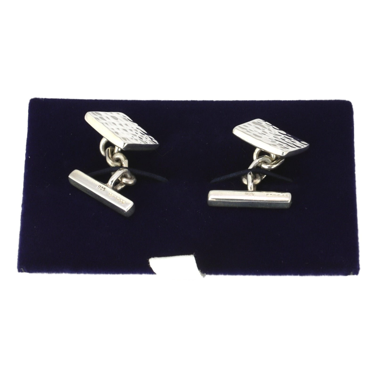 Pair Hallmarked Silver Cufflinks RECTANGULAR Shap… - image 3