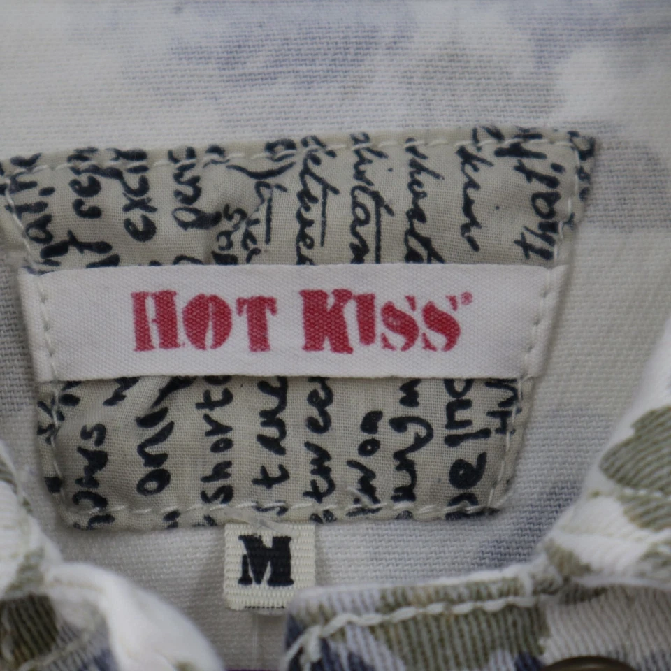 Chaqueta vaquera floral Hot Kiss para mujer M blanca camionera abuela bohemia jardín fiesta Foto 3 de 4