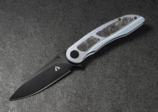 CMB Made Knives Knight Folding Knife 3.74" M390 Steel Blade Titanium Handle