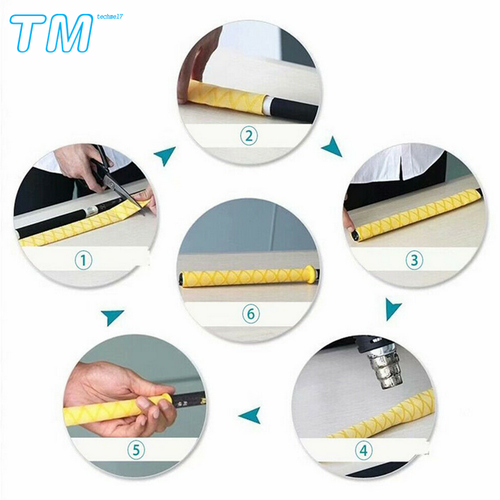 Convenient To Use Yellow Heat Shrink Tubing 35MM Lengths 39" For Rod Grips - Picture 2 of 5