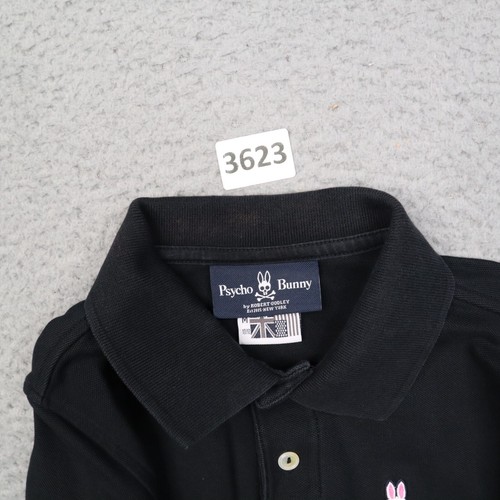 Psycho Bunny Kids Boys Polo Shirt Size Medium 10-12 Youth Pique Knit Solid - Picture 14 of 14