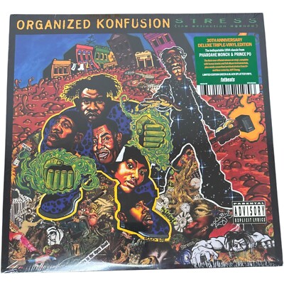 Organized Konfusion - Stress (New Sealed, 3 x Vinyl LP Green/Black Splatter)