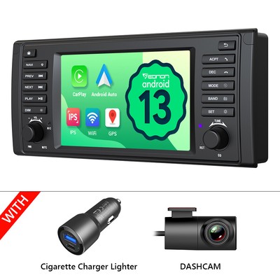 DVR+For BMW 5 Series E39 Android 13 Car Stereo Radio GPS Navi Head Unit WiFi RDS