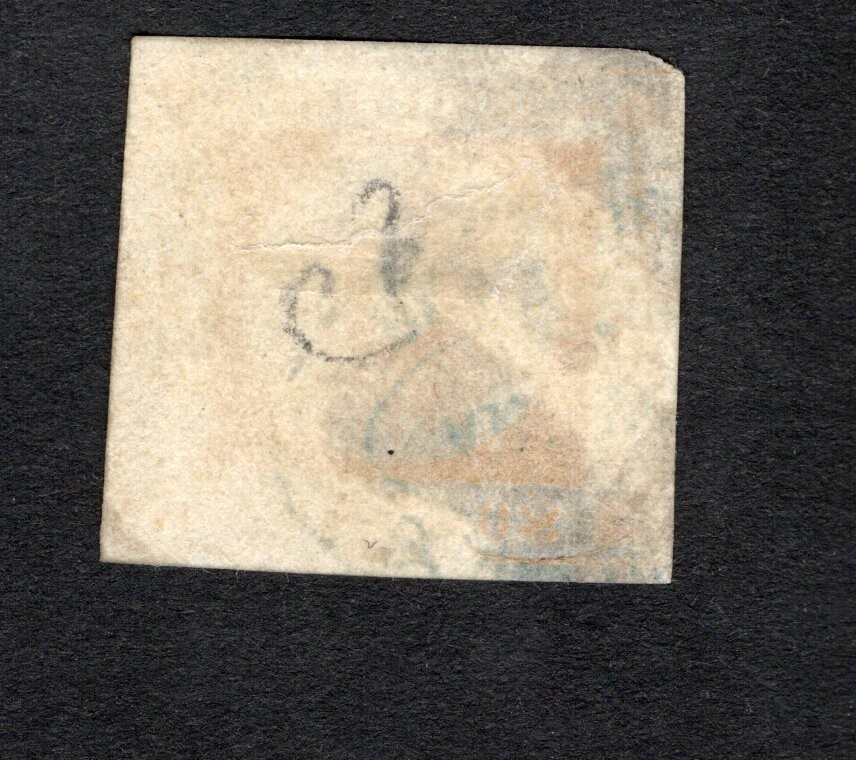 Uruguay 1861 stamp Mi#15b Forgery used CV=31$