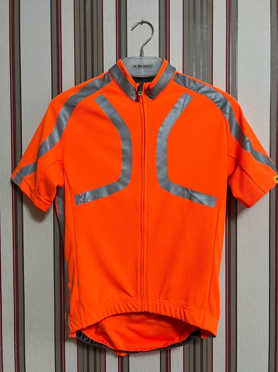 Fluorescent orange sales cycling jersey